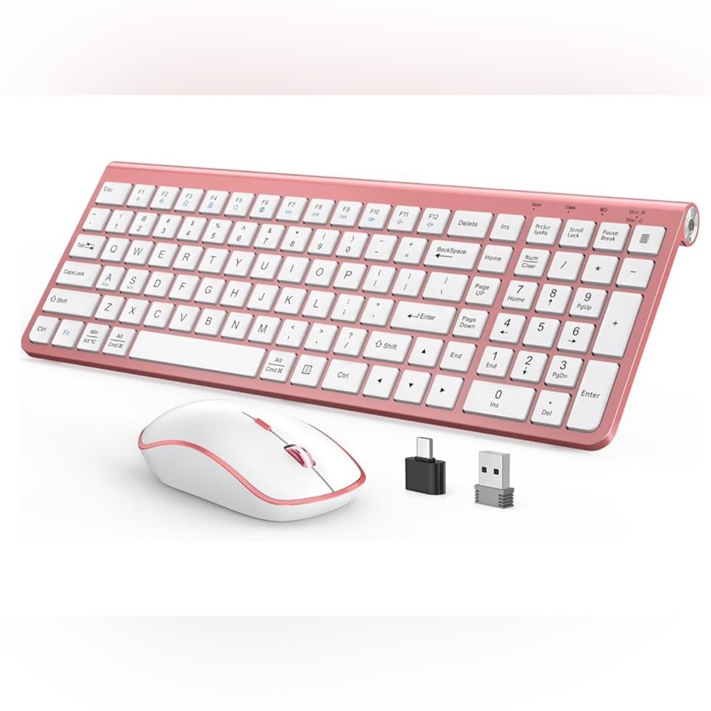 NWT JOYACCESS Pink Wireless Keyboard and Mouse